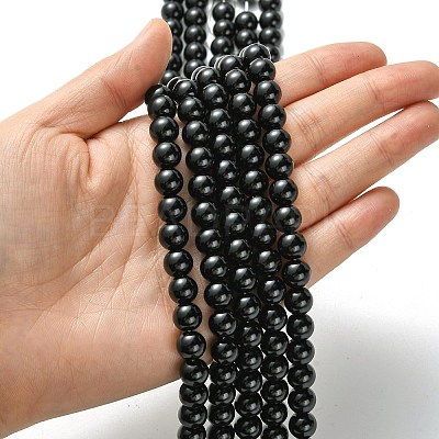 Eco-Friendly Dyed Glass Pearl Round Beads Strands HY-A002-8mm-RB080-1