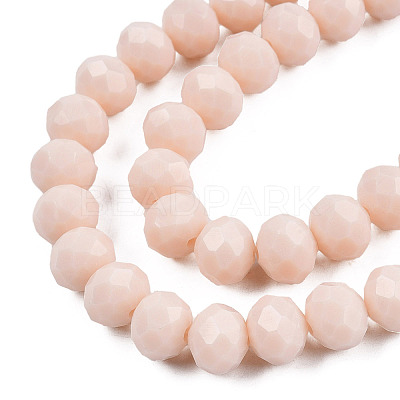 Opaque Solid Color Glass Beads Strands EGLA-A034-P10mm-D17-1