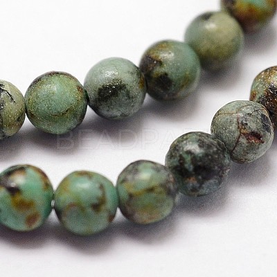 Natural African Turquoise(Jasper) Beads Strands X-G-N0188-02-3mm-1