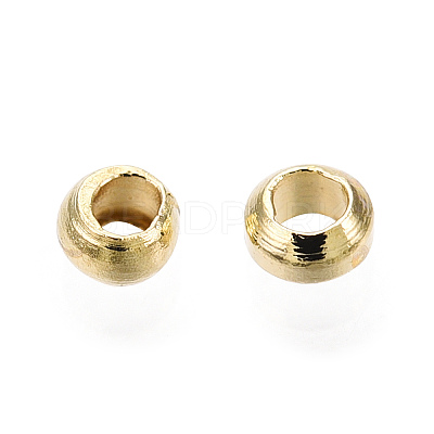 Brass Crimp Beads X-KK-O102-07G-1