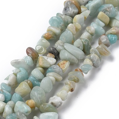 Natural Flower Amazonite Chip Bead Strands X-G-M205-12-1