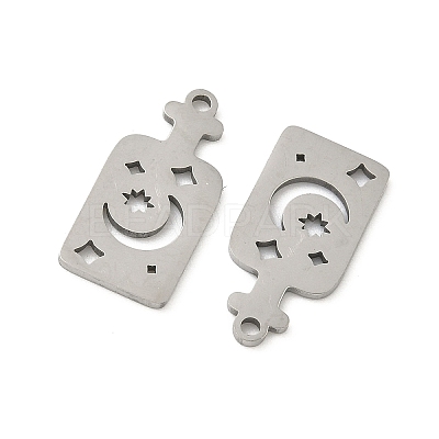 201 Stainless Steel Pendants STAS-P428-02B-P-1