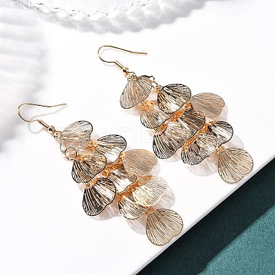 430 Stainless Steel Heart Dangle Earrings EJEW-A137-09KCG-1