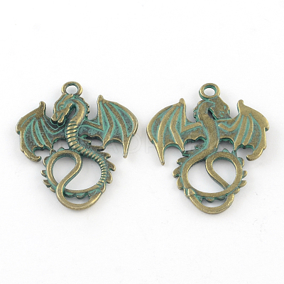 Zinc Alloy Dragon Pendants X-PALLOY-R065-023-LF-1