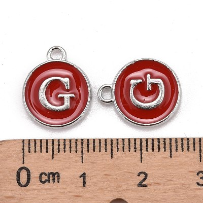 Platinum Plated Alloy Enamel Charms ENAM-S118-03G-P-1