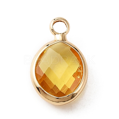 Faceted Glass Pendants KK-WH0046-59G-11-1