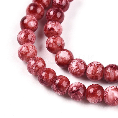 Baking Paint Glass Beads Strands DGLA-N003-4mm-A02-1