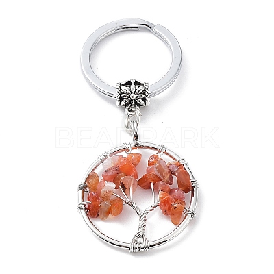 Natural Carnelian Keychain KEYC-E023-03F-1