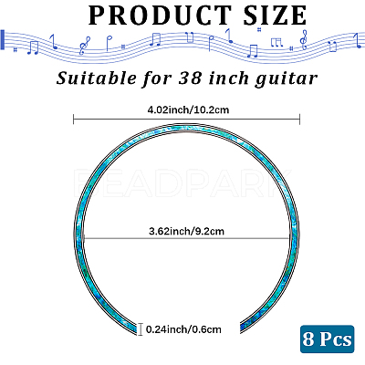 Waterproof PVC Flower Pattern Classical Guitar Sound Hole Ring Mouth Wheel Sticker DIY-WH20058-13B-1