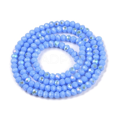Electroplate Opaque Solid Color Glass Beads Strands EGLA-A044-P2mm-L17-1
