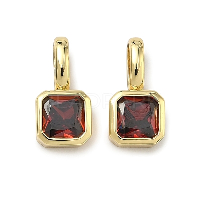 Brass Micro Pave Cubic Zirconia Charms KK-G555-21G-07-1