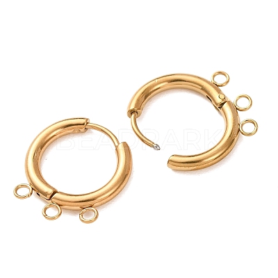 304 Stainless Steel Huggie Hoop Earring Findings STAS-D183-03A-G-1