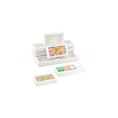 Foldable Paper Drawer Boxes with Clear Plastic Cover CON-WH0095-68A-03-1
