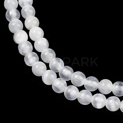 Natural Selenite Beads Strands G-L552H-16C-1