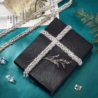 1 Yard Glass Crystal Hotfix Rhinestone Trimming DIY-FG0003-39-1