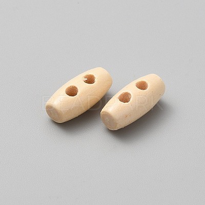 2-Hole Wooden Buttons BUTT-WH0028-90B-1