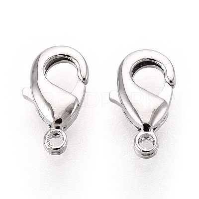 Brass Lobster Claw Clasps KK-YW0004-01A-P-1