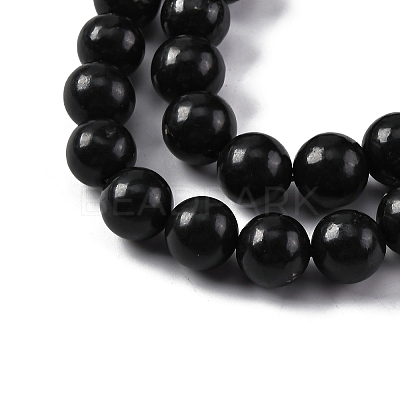 Natural Shungite Beads Strands G-M353-A04-12mm-1
