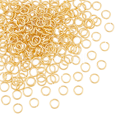 300Pcs 304 Stainless Steel Open Jump Rings STAS-UN0058-56G-02-1