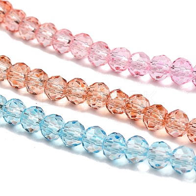 Transparent Painted Glass Beads Strands X1-DGLA-A034-T3mm-A19-1