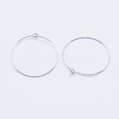 Long-Lasting Plated Brass Hoop Earrings Findings X-KK-K204-179P-NF-1