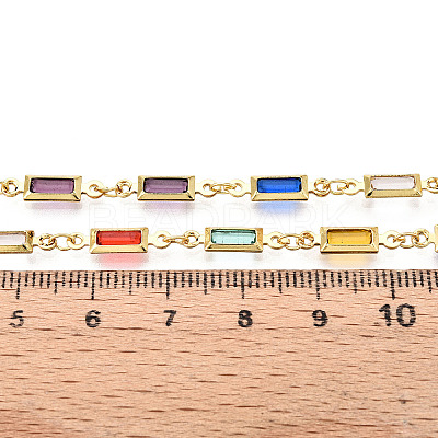 Brass Rectangle Link Chains CHC-N023-03E-G-1