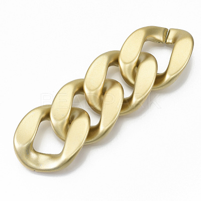 Opaque Spray Painted Acrylic Linking Rings OACR-S021-63A-B01-1