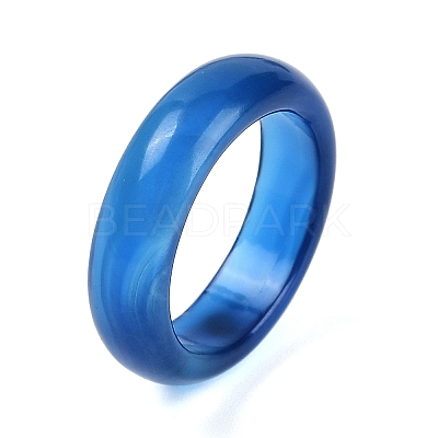 Dyed & Heated Natural Agate Finger Rings for Women RJEW-Z075-02B-1