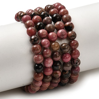 Natural Rhodonite Beads Strands G-D840-59-4mm-1