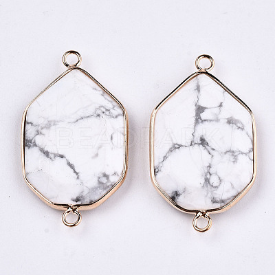 Natural Howlite Links Connectors G-T131-48G-07-1