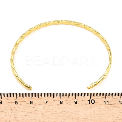 Brass Twisted Cuff Bangle BJEW-P168-F02-1