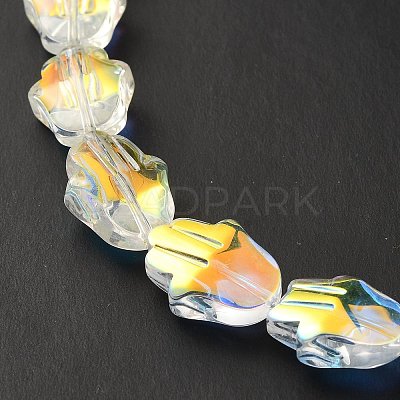 Transparent Electroplate Glass Beads Strands EGLA-F159-AB01-1