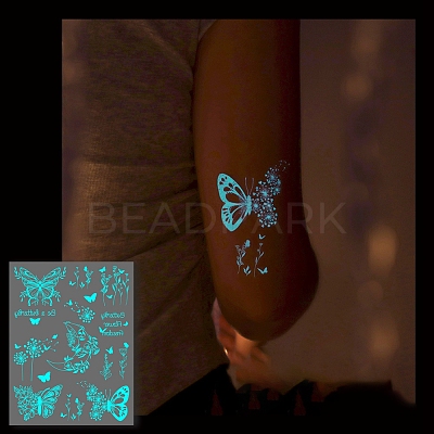 Luminous Removable Temporary Water Proof Tattoos Paper Stickers PW-WG10232-07-1