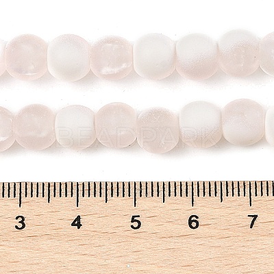Frosted Crackle Glass Beads Strands GLAA-U001-6mm-M12-1