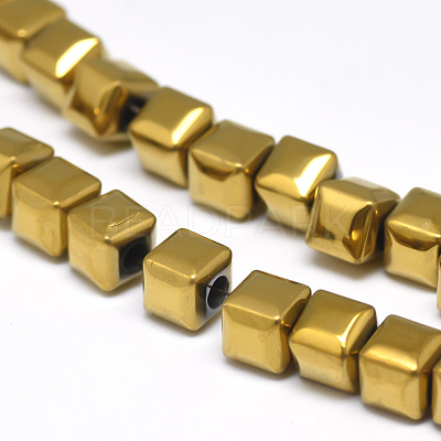 Electroplate Non-magnetic Synthetic Hematite Beads Strands G-T061-35C-1