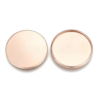 304 Stainless Steel Plain Edge Bezel Cups STAS-E460-10RG-25MM-1