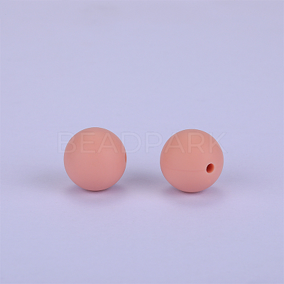 Round Silicone Focal Beads SI-JX0046A-74-1