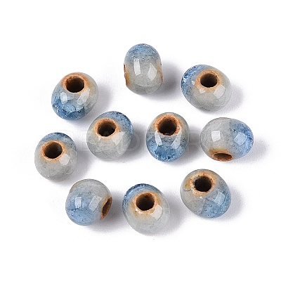 Handmade Crackle Porcelain Beads PORC-Q008-06A-09-1