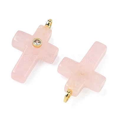 Natural Rose Quartz Pendants G-B180-01G-01-1