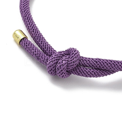 Adjustable Nylon Round Milan Cord Slider Bracelet Making FB-H001-01G-13-1