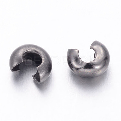 Brass Crimp Beads Covers X-KK-H290-NFB-NF-1