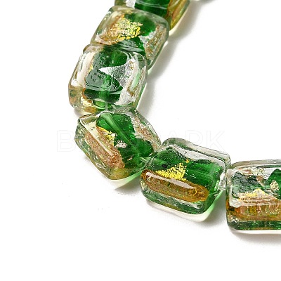 Handmade Gold Foil and Silver Foil Lampwork Beads FOIL-C001-01B-03-1
