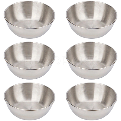 6Pcs Stainless Steel Dipping Bowls AJEW-CP0009-70P-1