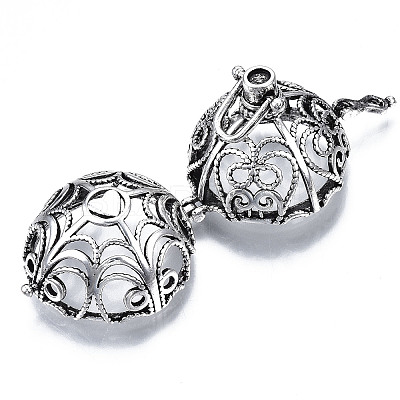 Rack Plating Brass Cage Pendants LS-KK-Q402-01AS-1