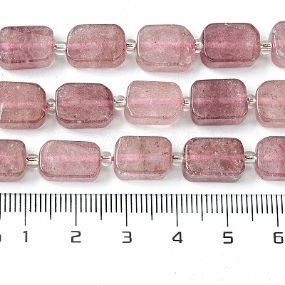 Natural Strawberry Quartz Beads Strands G-C098-A13-01-1