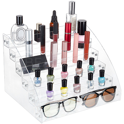 6-Tier Transparent Acrylic Nail Polish Organizer ODIS-WH0329-42A-1