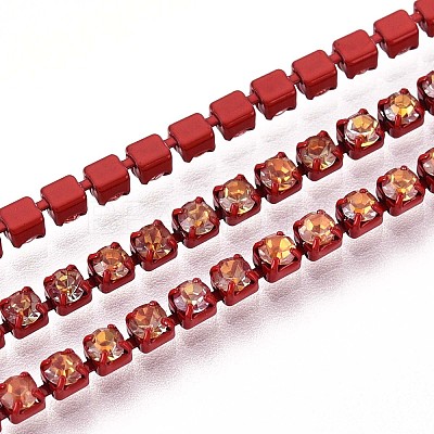 Iron Rhinestone Cup Chains CH-T006-05B-07-1
