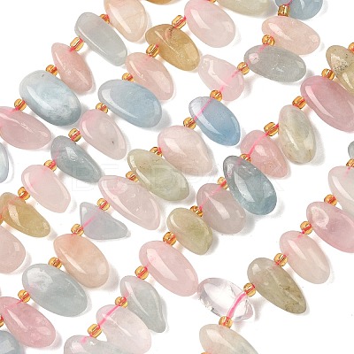 Natural Morganite Beads Strands G-P604-A07-01-1