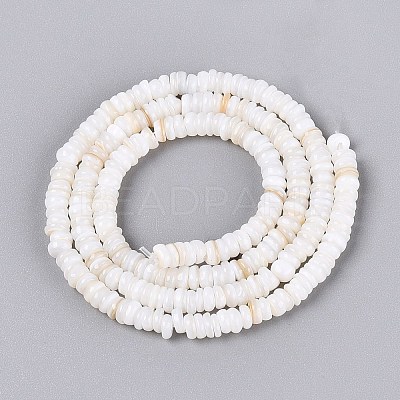 Natural Freshwater Shell Beads Strands SHEL-Q028-01A-1