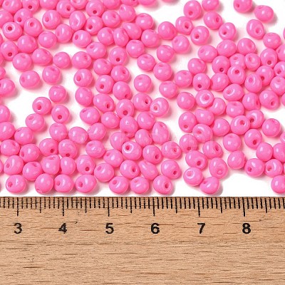 6/0 Opaque Baking Paint Glass Seed Beads SEED-M012-02A-22-1